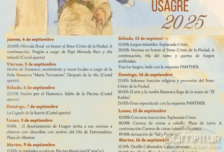 Usagre celebra sus Fiestas en honor al Santísimo Cristo de la Piedad 2025